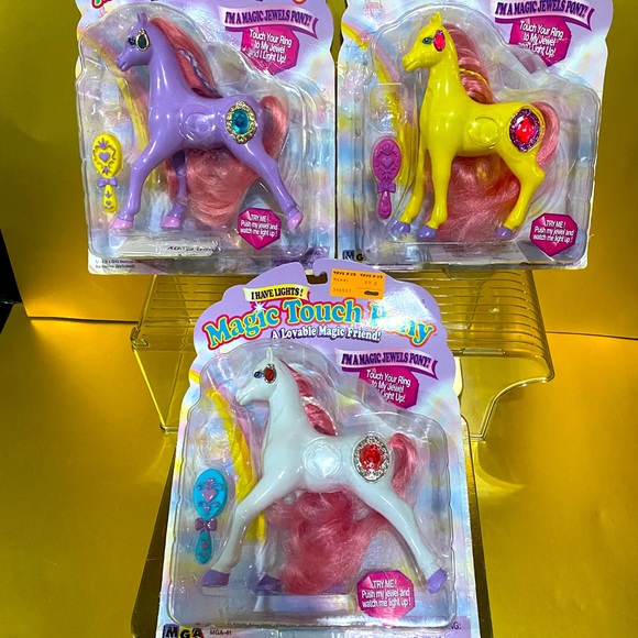MAGIC TOUCH PONY VTG 90s MAGIC JEWELS PONIES, LIGHT UP & BLINK COLLECTION OF 3 - Picture 4 of 16